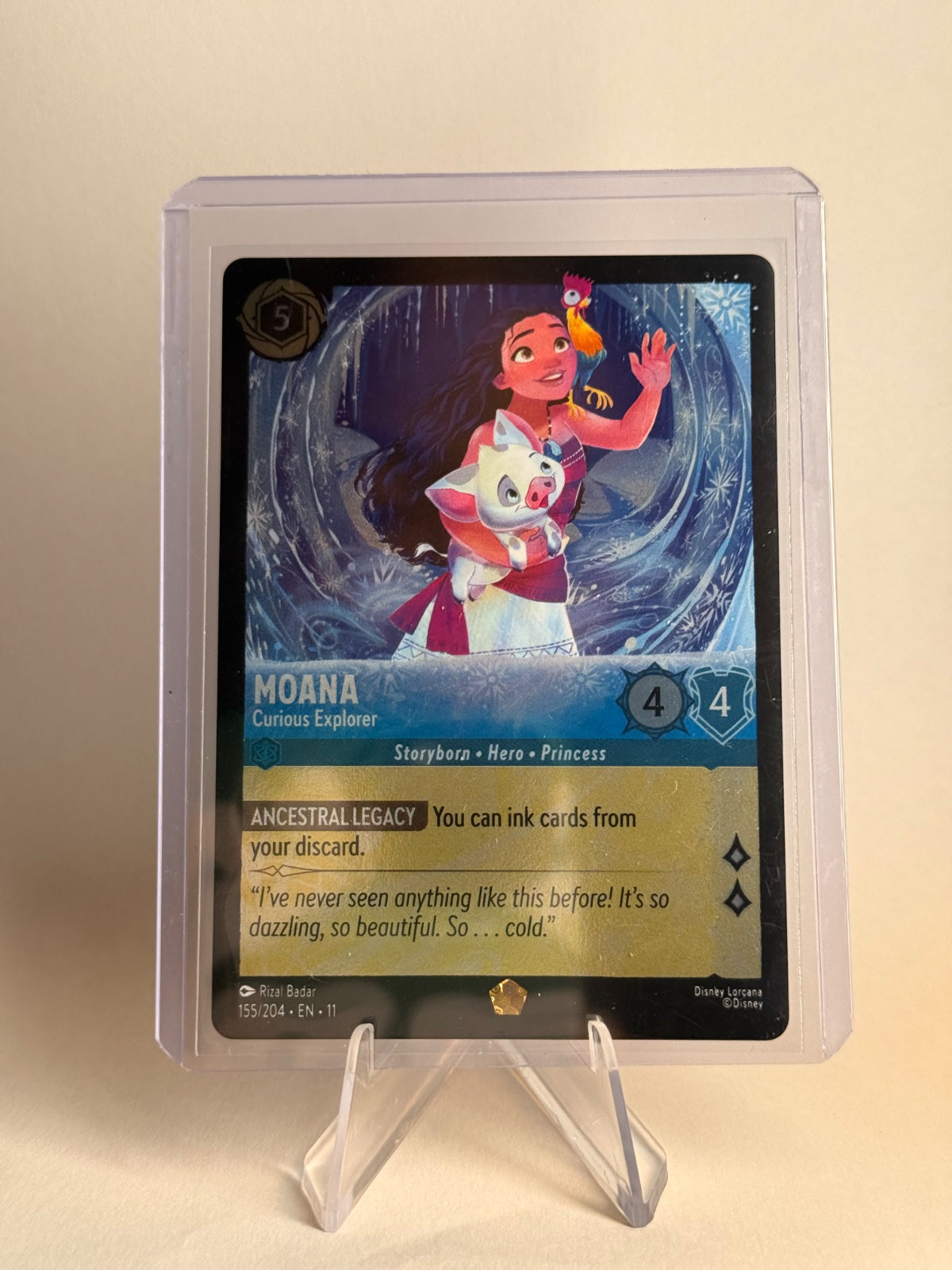 Disney Lorcana Moana – Curious Explorer #155/204 Legendary – Winterspell