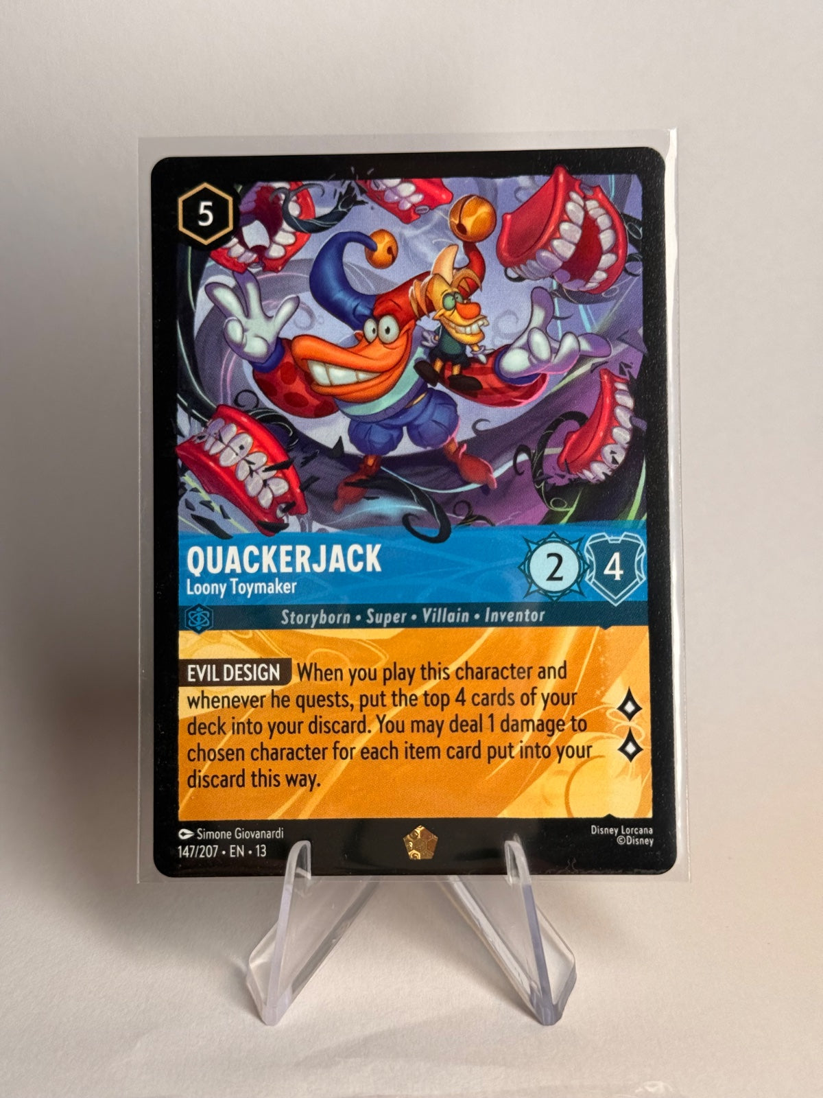 Disney Lorcana Quackerjack – Loony Toymaker #147/207 Legendary – Attack of the Vine! EN13
