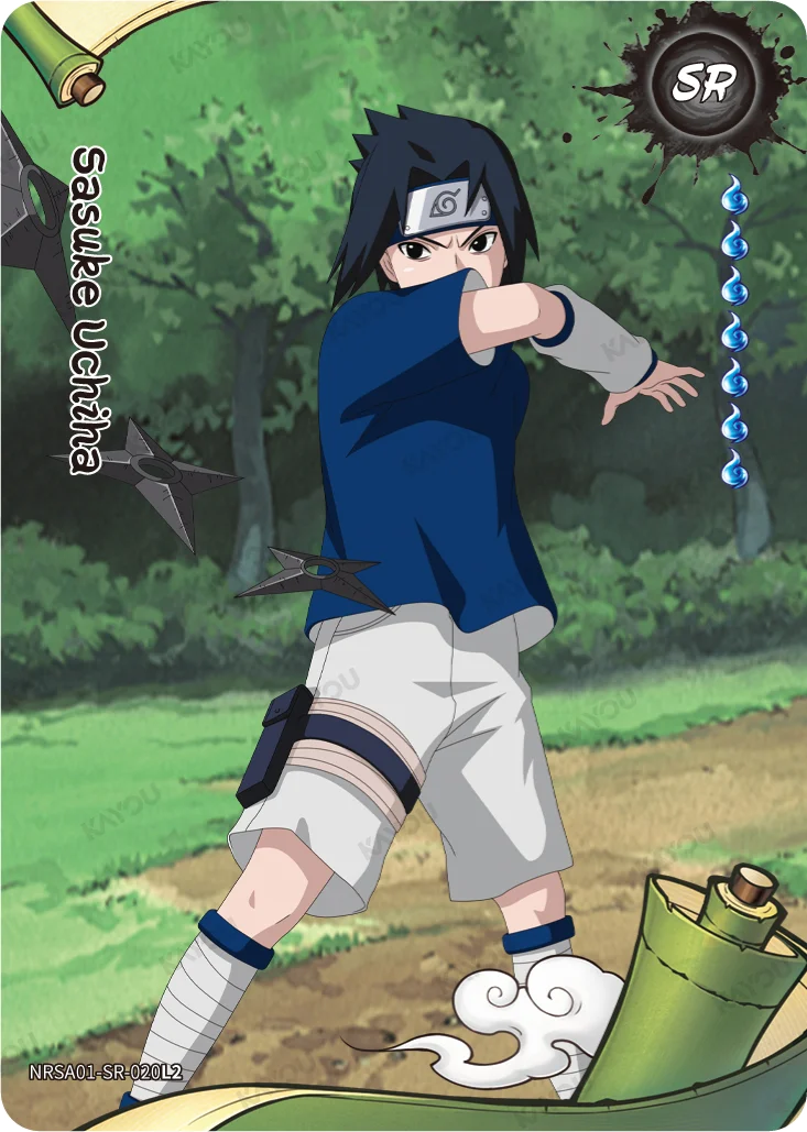 NARUTO KAYOU · SR Sasuke Uchiha NRSA01-SR-020L2  Heaven Scroll Series 1