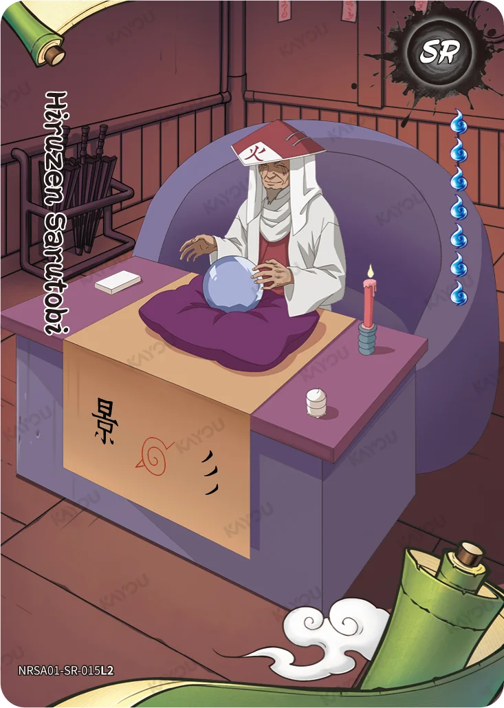 NARUTO KAYOU · SR Hiruzen Sarutobi NRSA01-SR-015L2  Heaven Scroll Series 1