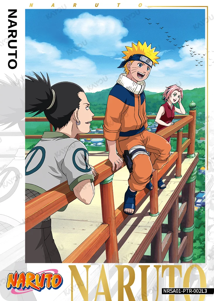 NARUTO KAYOU · PTR Naruto Uzumaki / Iruka Umino / Sakura Haruno · Group scene NRSA01-PTR-002L3  Heaven Scroll Series 1