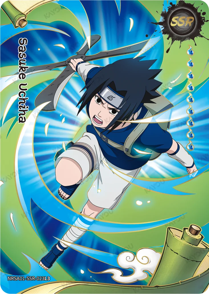 NARUTO KAYOU · SSR Sasuke Uchiha NRSA01-SSR-023L3  Heaven Scroll Series 1