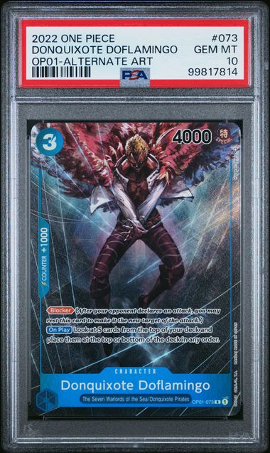 Donquixote Doflamingo (073) (Parallel) OP01-073 (Romance Dawn) — PSA 10