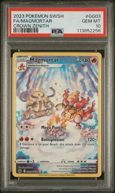Magmortar GG03/GG70 (Crown Zenith: Galarian Gallery) — PSA 10