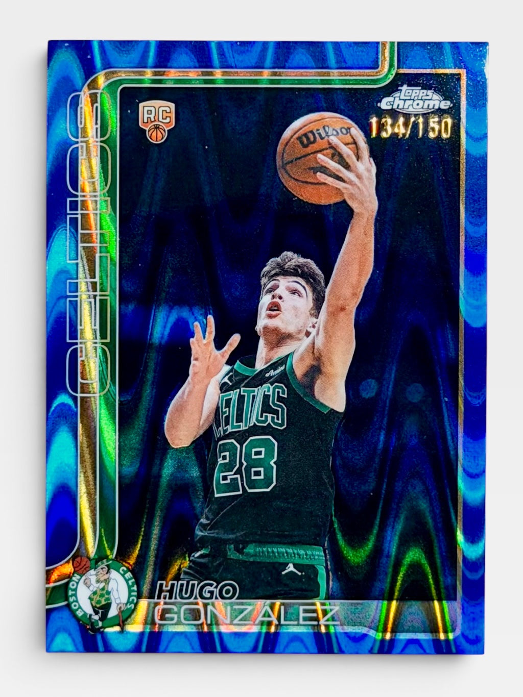 2025-26 Topps Chrome Update Hugo Gonzalez  Blue Raywave /150