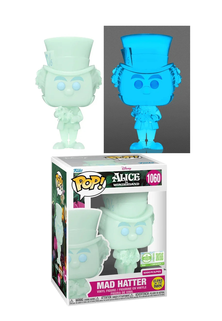 Funkp POP! LE 5000 Pieces Ultra Alice in Wonderland - Mad Hatter (Glow) #1060 Limited Edition Exclusive