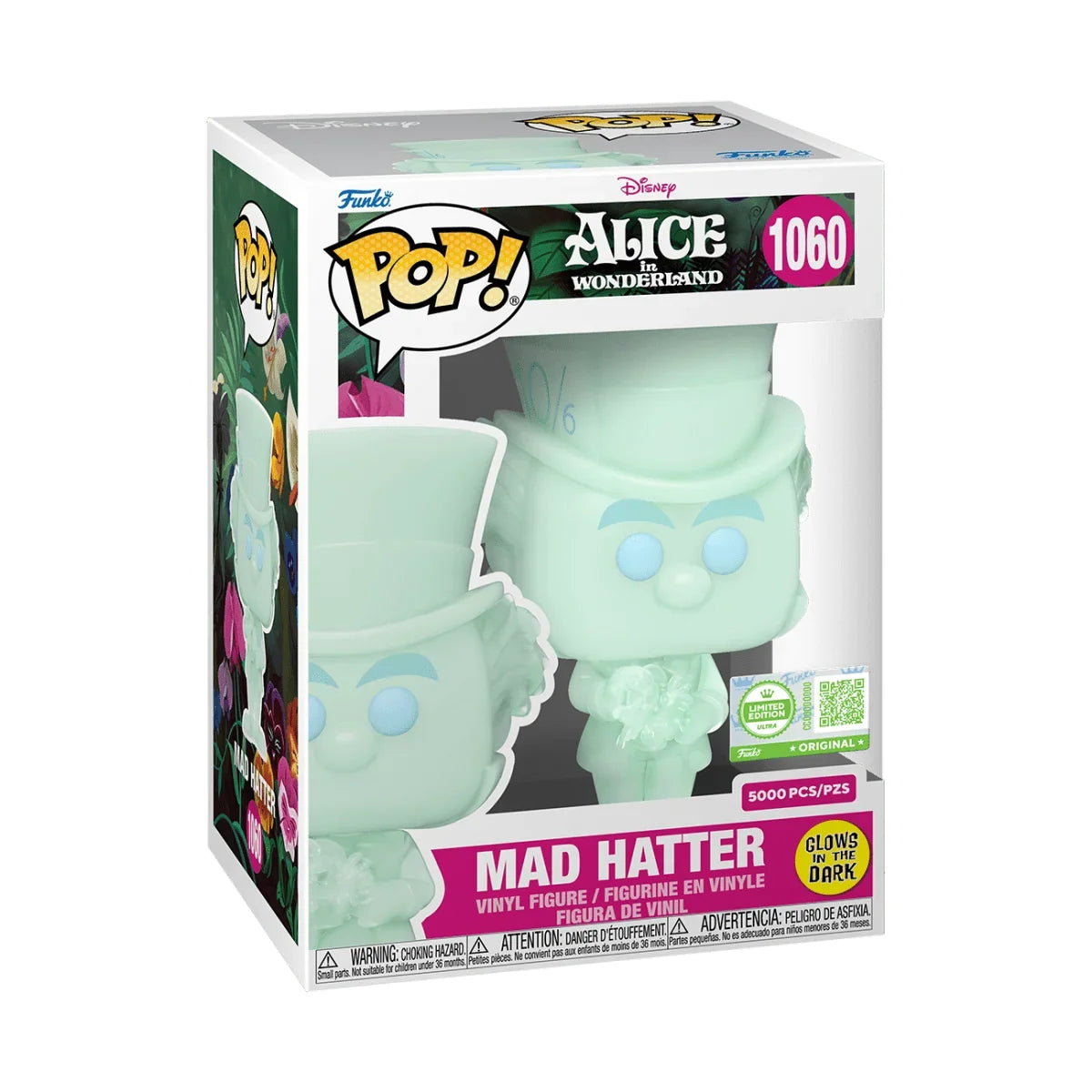 Funkp POP! LE 5000 Pieces Ultra Alice in Wonderland - Mad Hatter (Glow) #1060 Limited Edition Exclusive
