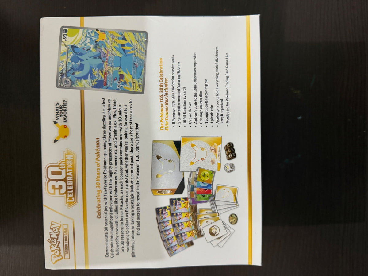 30th Celebration Elite Trainer Box not mint - free binder