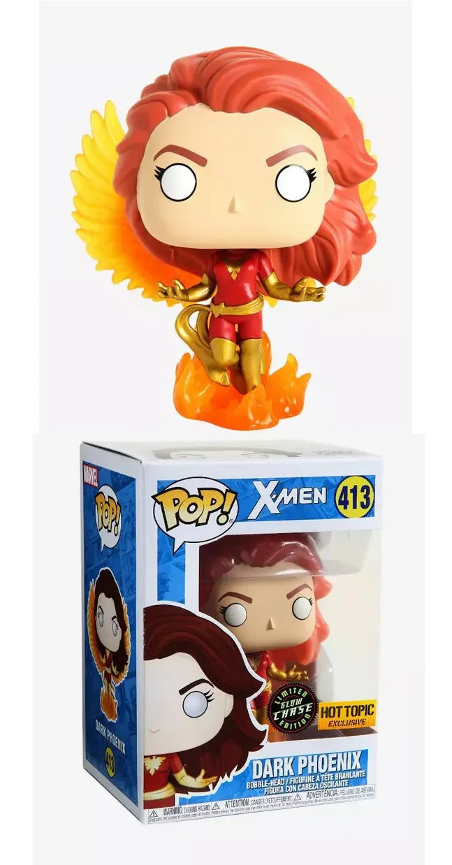 Funko Pop! X-Men : Dark Phoenix #413 * Glow  Chase * -  Limited Edition ; Hot Topic Exclusive