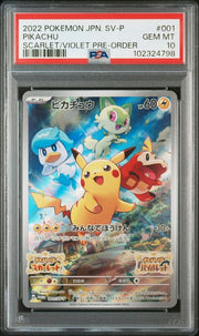 Pikachu (JP) 001/SV-P (Scarlet & Violet Promo JP) — PSA 10