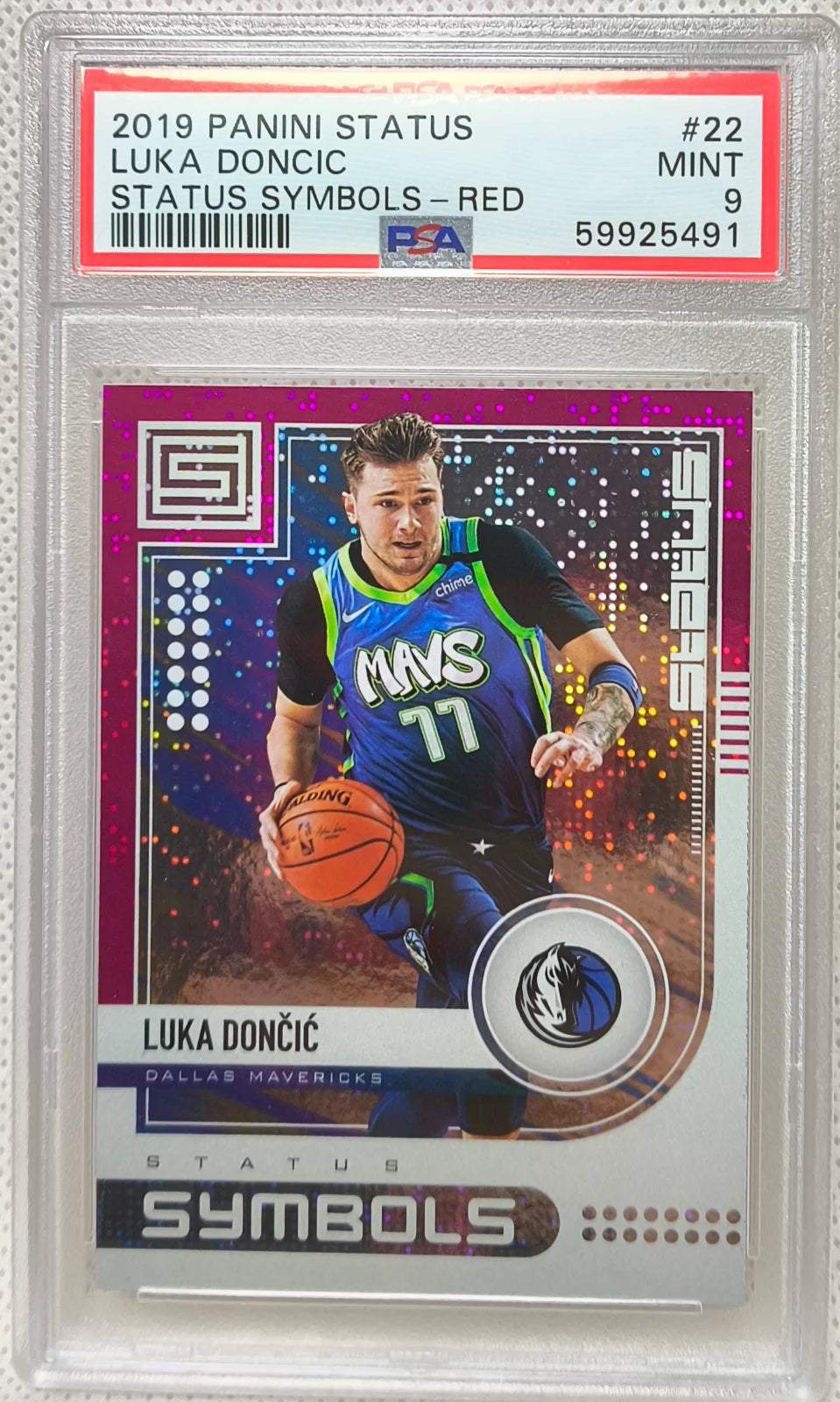2019 Panini Status #22 Luka Doncic Status Symbols Red