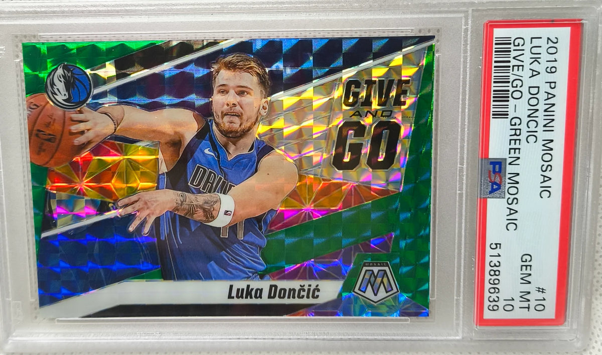 2019 Panini Mosaic #10 Give/Go Green Mosaic Luka Doncic