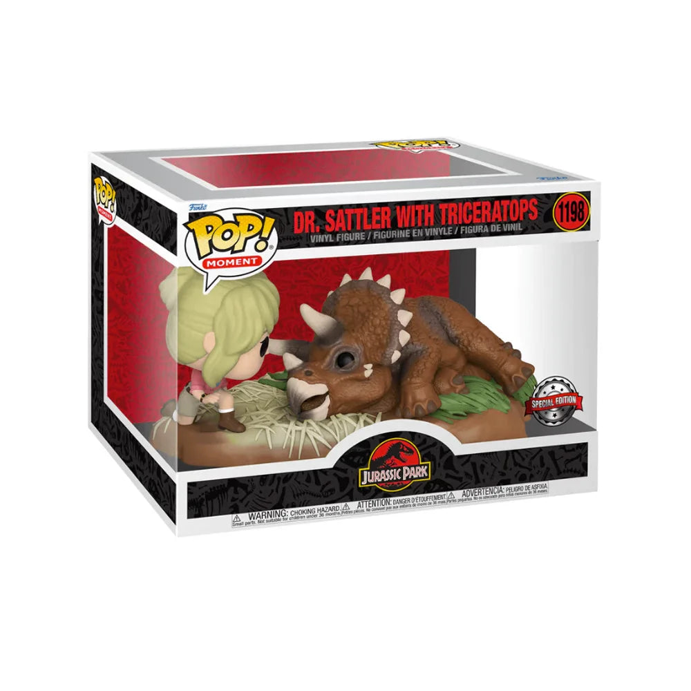 Funko POP! Moment Jurassic Park Dr. Sattler With Triceratops #1198