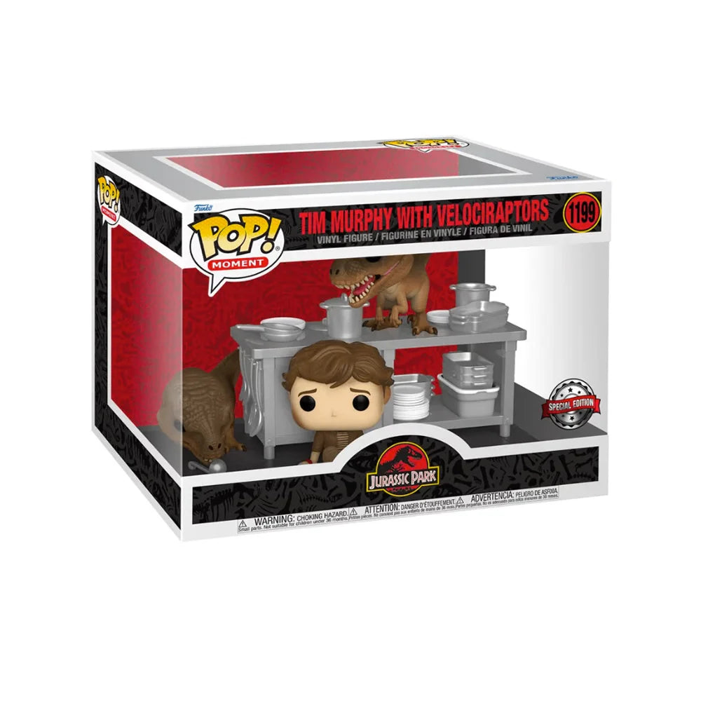 Funko POP! Moment Jurassic Park Tim Murphy With Velociraptors #1199