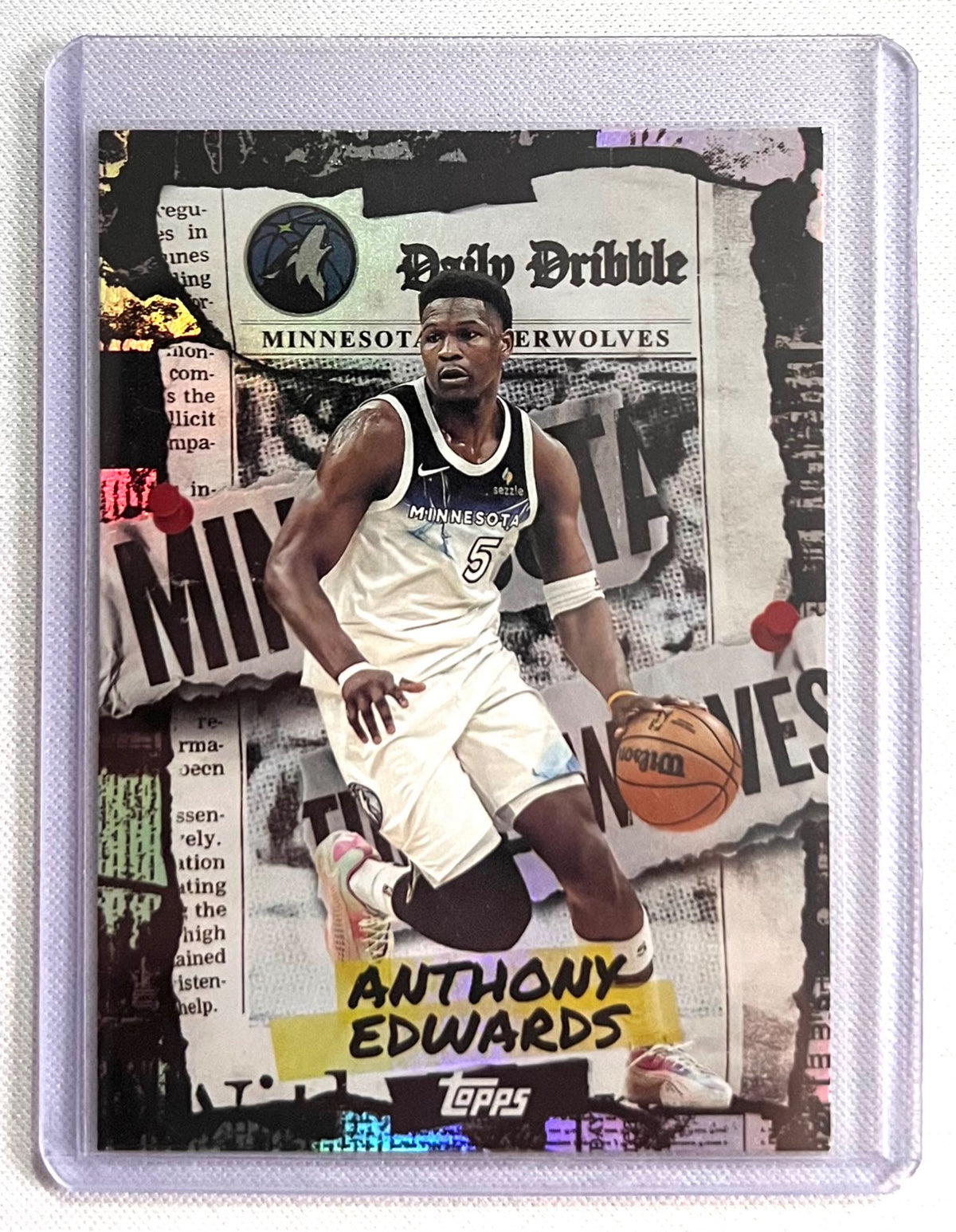 Topps The Daily Dribble 2025-26 Anthony Edwards Insert #DD-7 Timberwolves