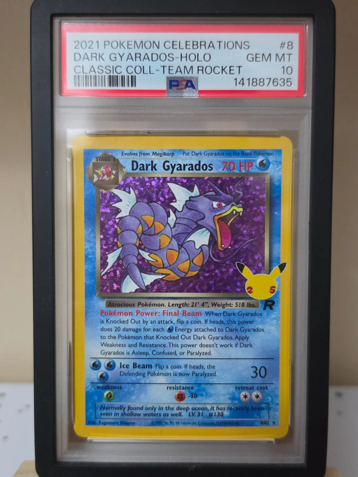 Dark Gyarados 8/82 (Celebrations: Classic Collection) — PSA 10