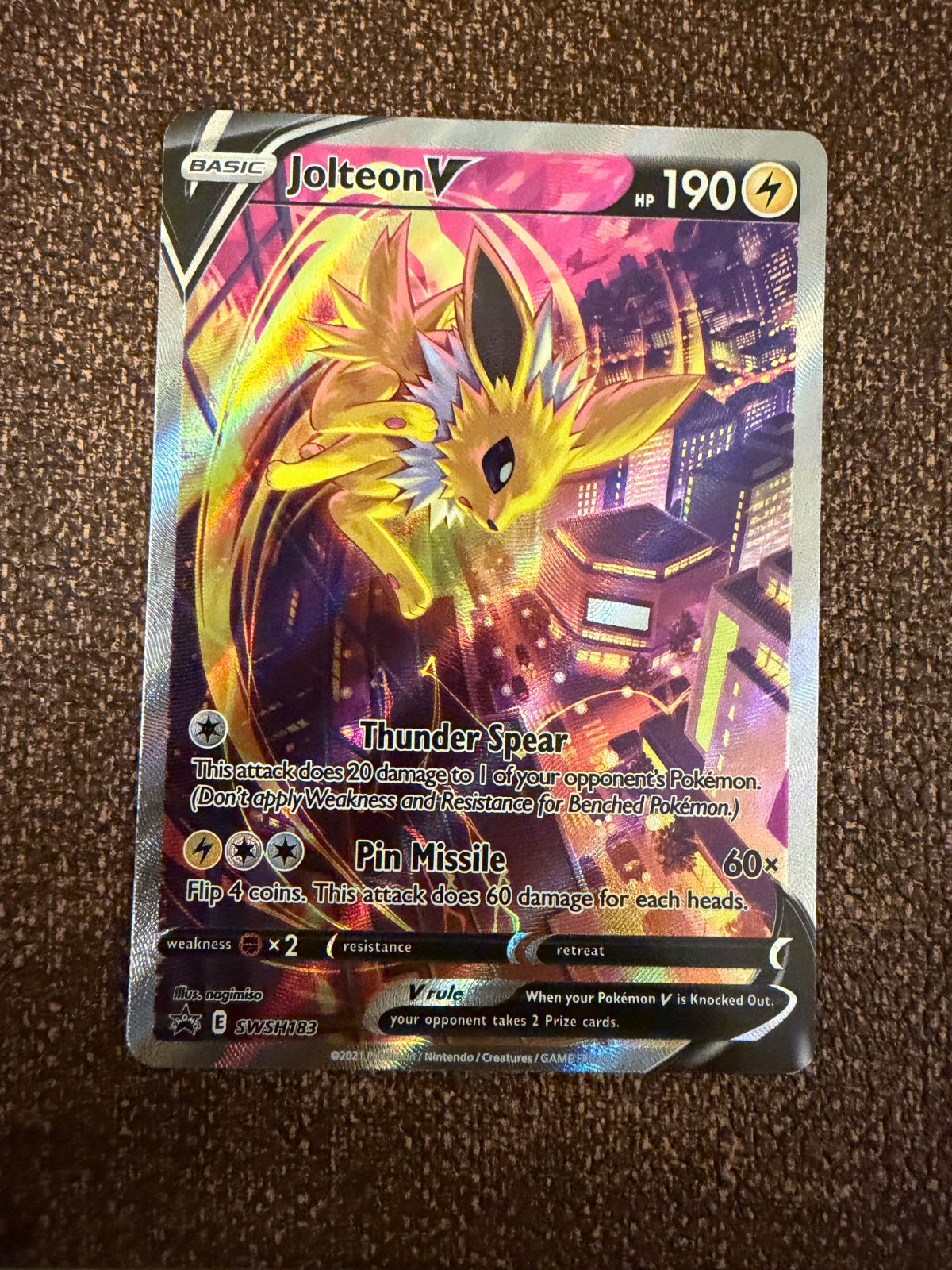 Jolteon V SWSH183 (Sword & Shield Promo)