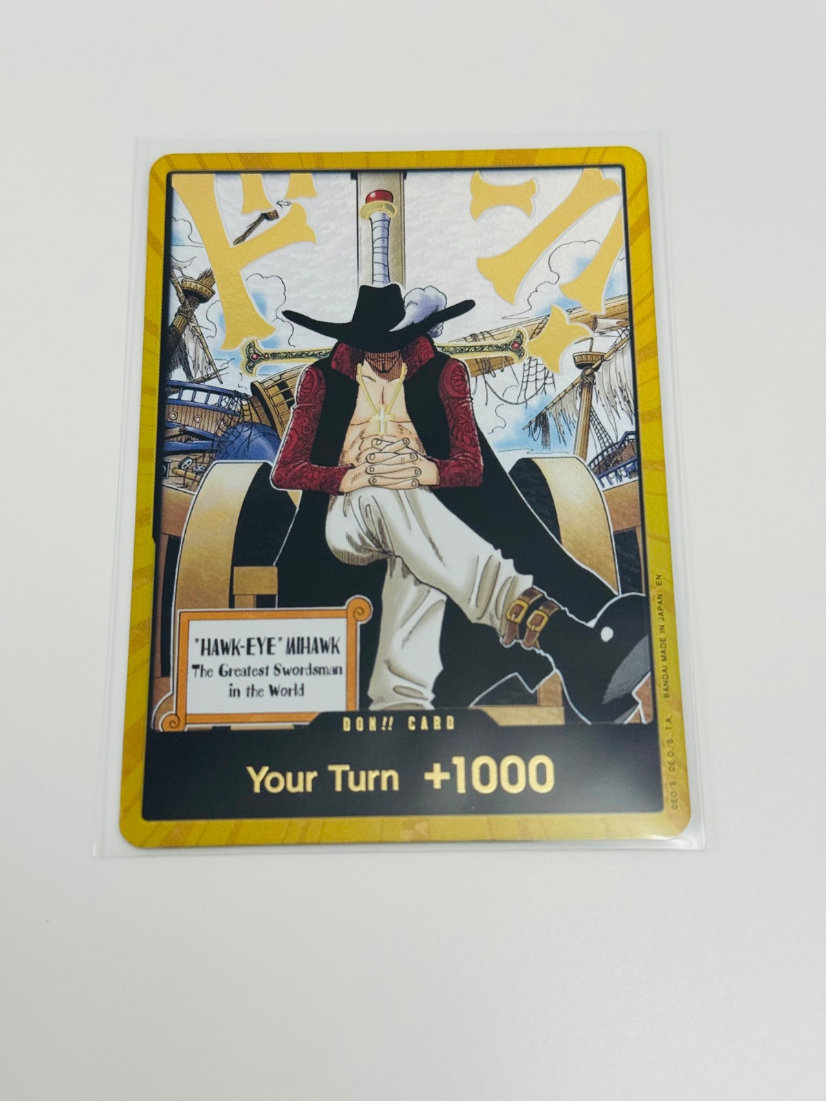 DON!! Card (Dracule Mihawk) (Gold) (The Azure Sea's Seven)