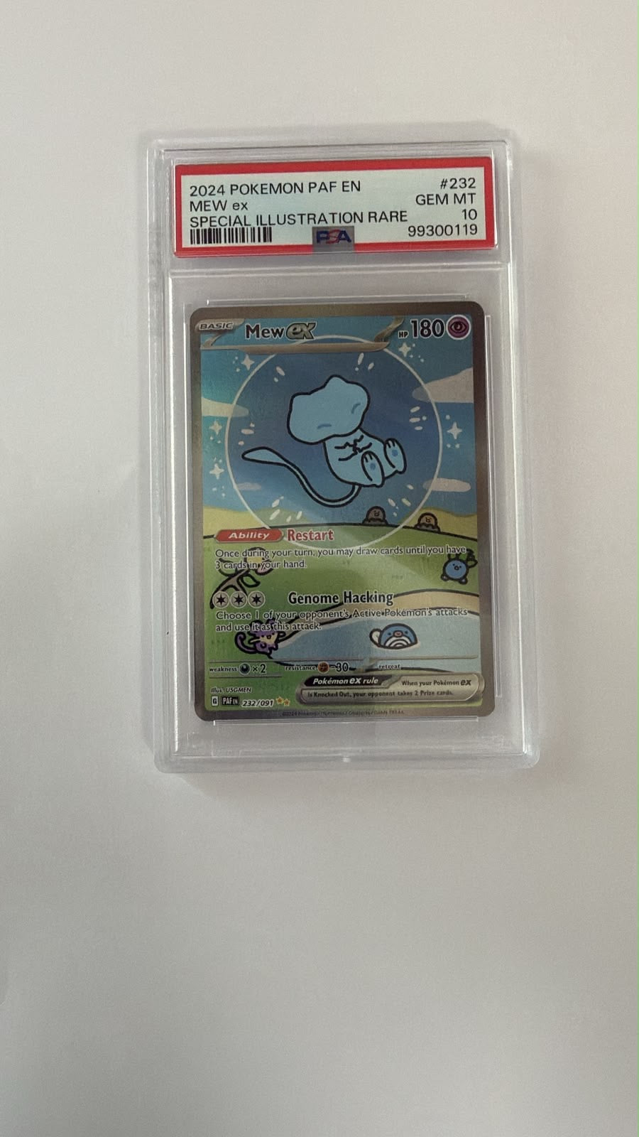 Mew ex 232/091 (Paldean Fates) — PSA 10
