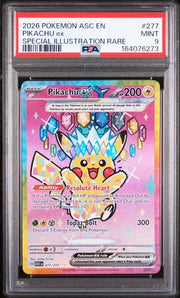 Pikachu ex 277/217 (Ascended Heroes) — PSA 9