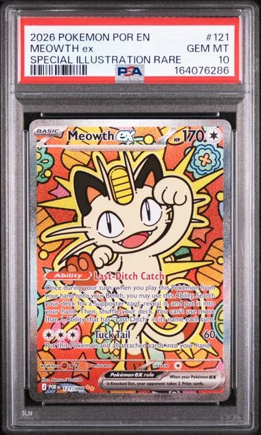 Meowth ex 121/088 (Perfect Order) — PSA 10