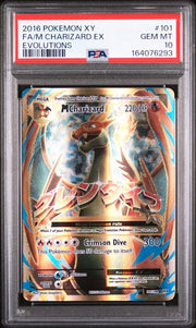 M Charizard EX (Full Art) 101/108 (Evolutions) — PSA 10