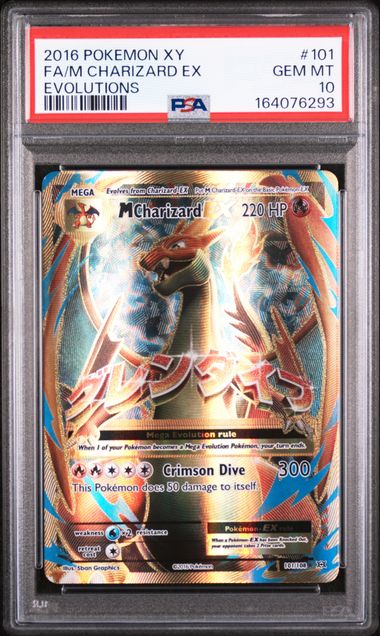 M Charizard EX (Full Art) 101/108 (Evolutions) — PSA 10