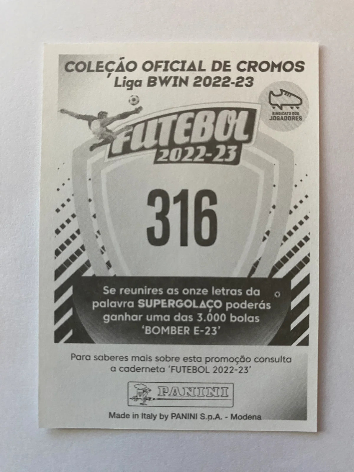 2022-23 Panini Futebol Stickers 316 Daniel Braganca - Sporting