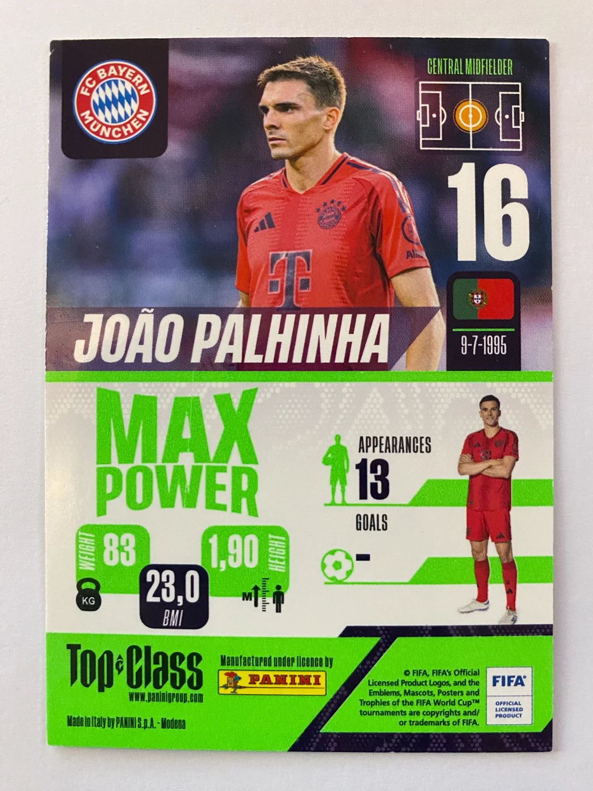 2025 Panini Top Class 167 João Palhinha MAX POWER