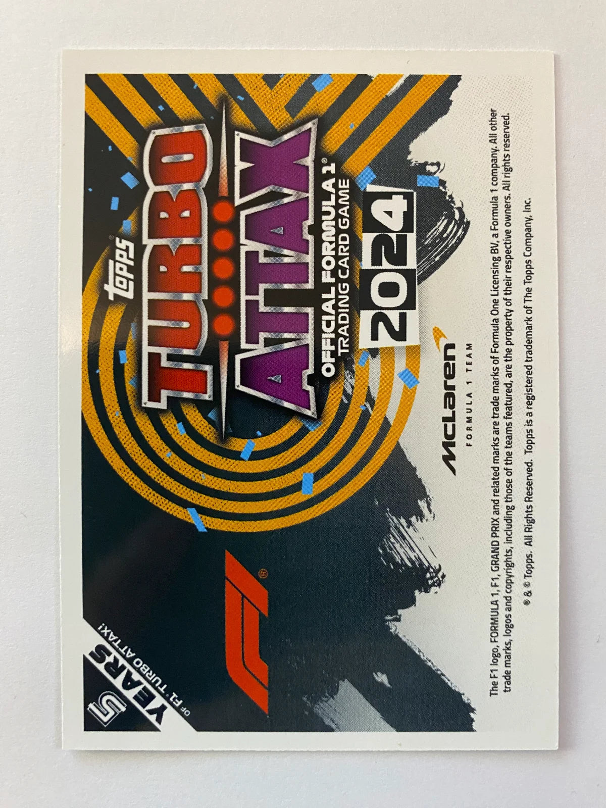 2024 Topps Turbo Attax F1 37 McLaren F1 Team Logo