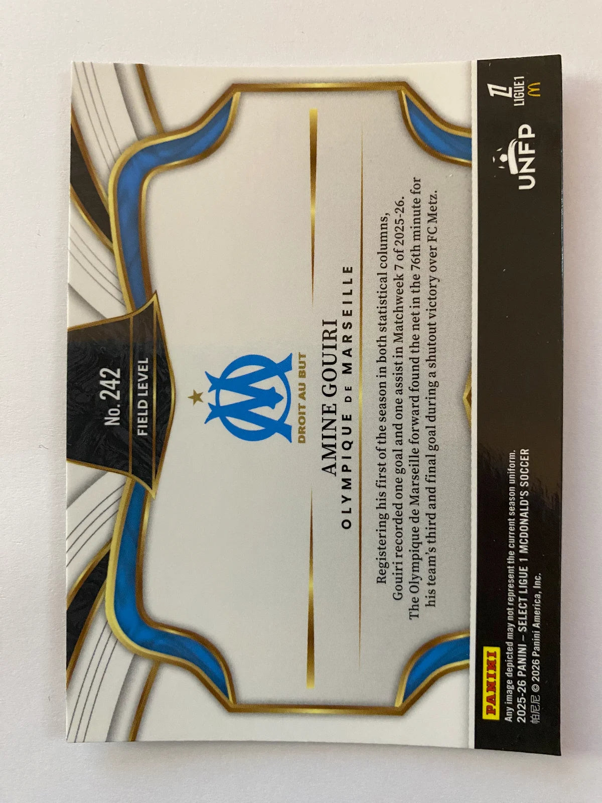 2025-26 Panini Select Ligue 1 - Base #242 Amine Gouiri Field Level