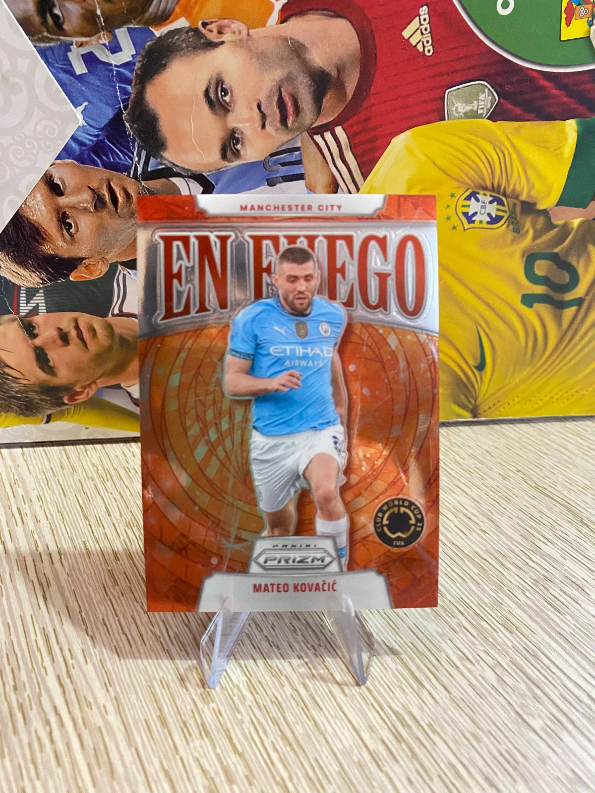 2025 Panini Prizm FIFA Club World Cup - En Fuego Insert #20 Mateo Kovacic