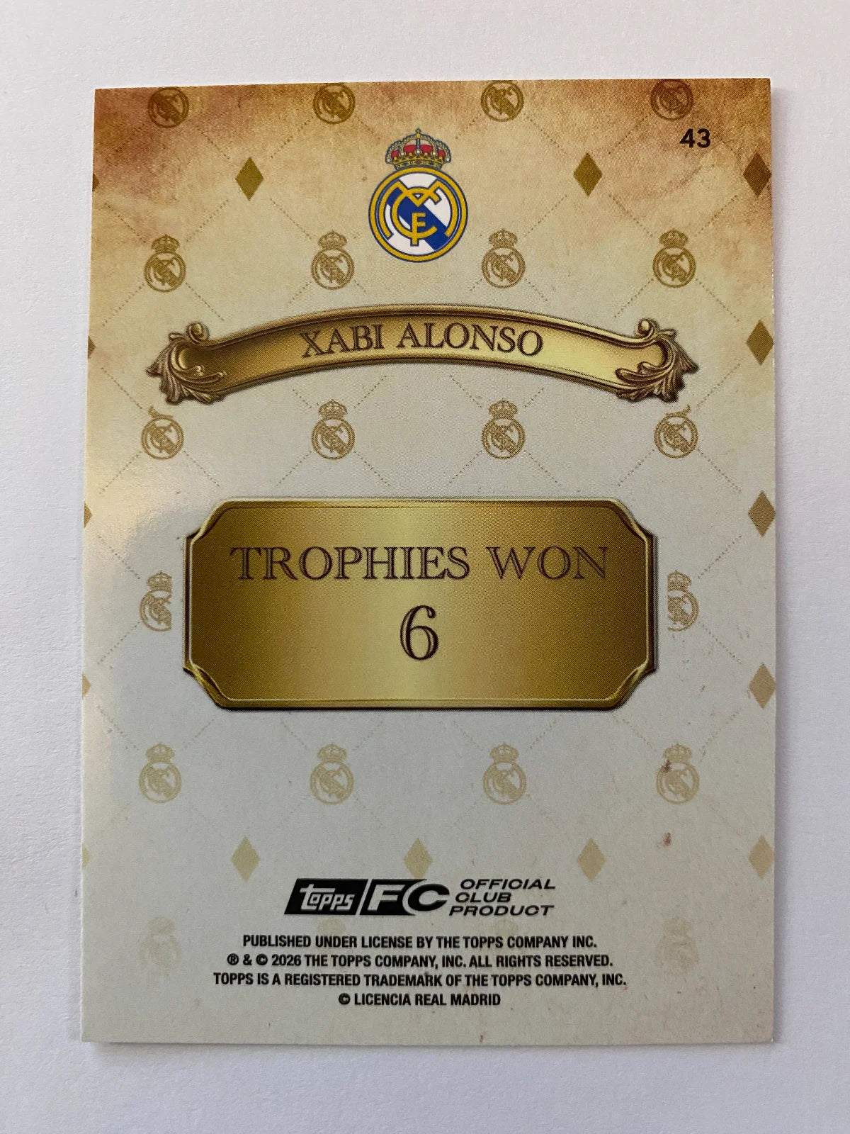2025-26 Topps Real Madrid Team Set - #43 Xabi Alonso King Real