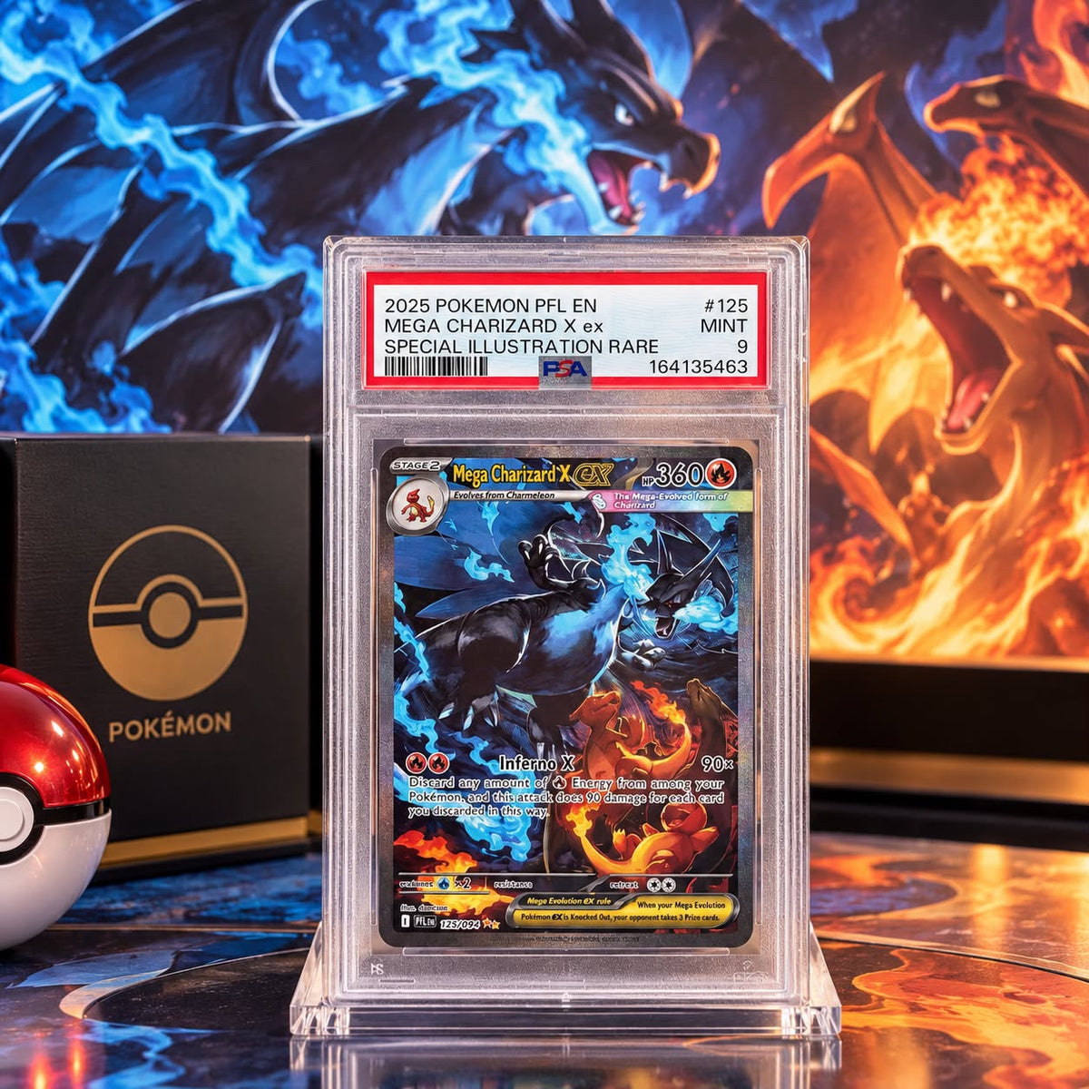 Pokemon Phantasmal Flames Mega Charizard - English / PSA 9