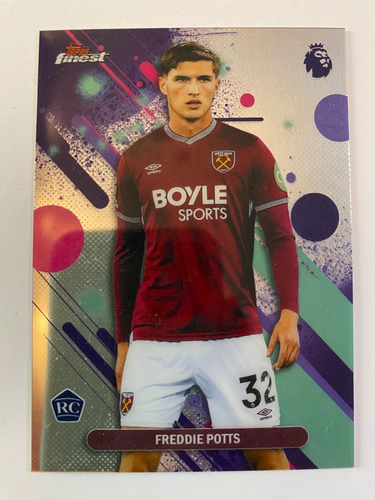 2025-26 Finest Premier League - #96 Freddie Potts RC