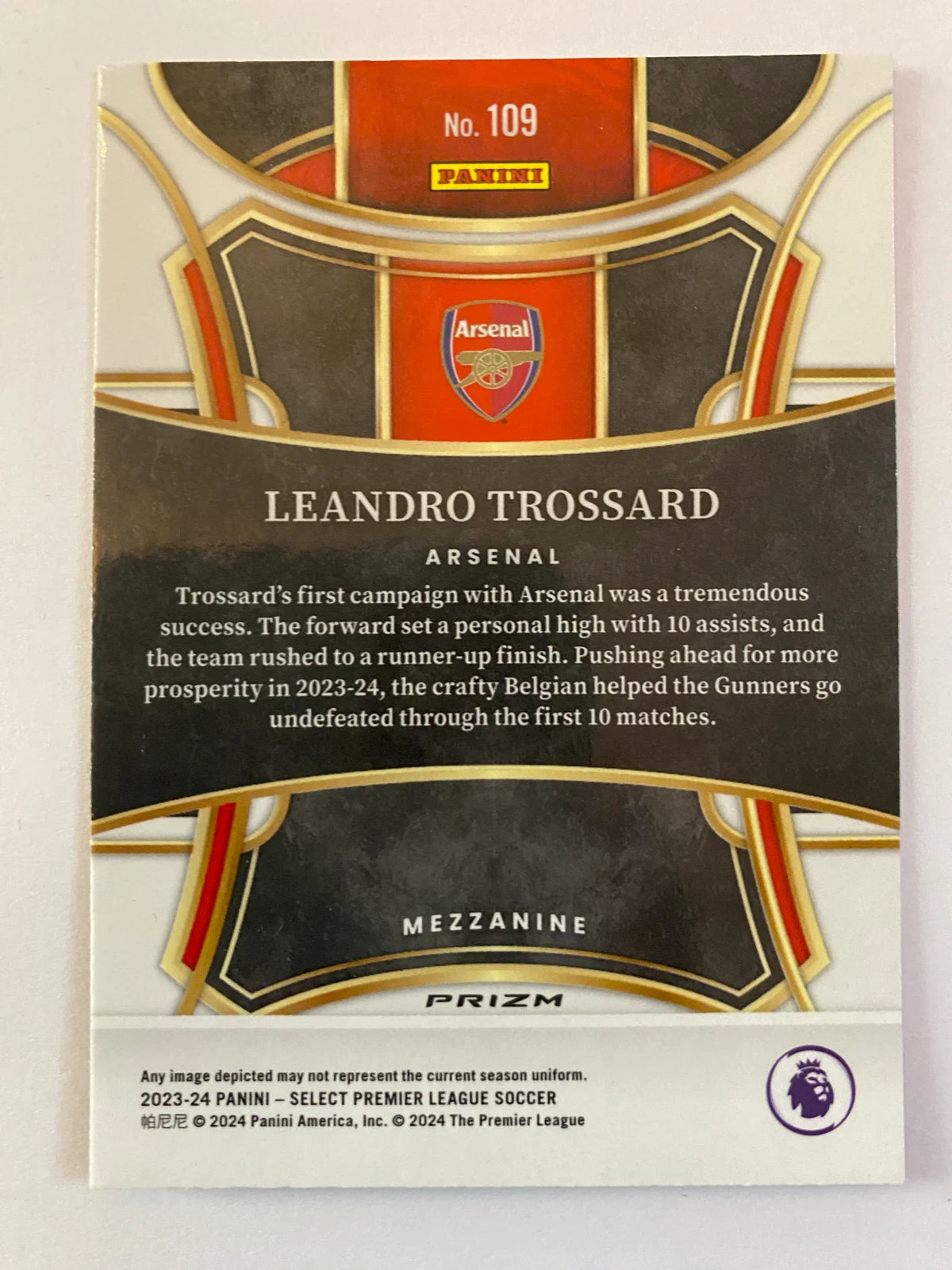 2023-24 Panini Select Premier League - Purple Mojo #109 Leandro Trossard