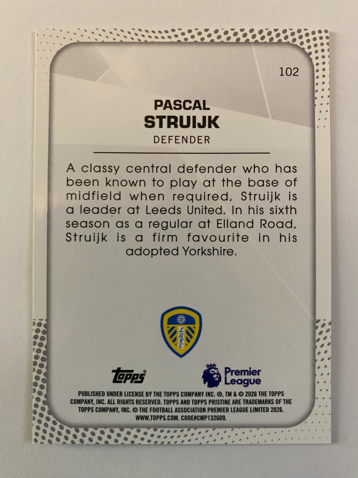 2025-26 Topps Pristine Premier League - #102 Pascal Struijk