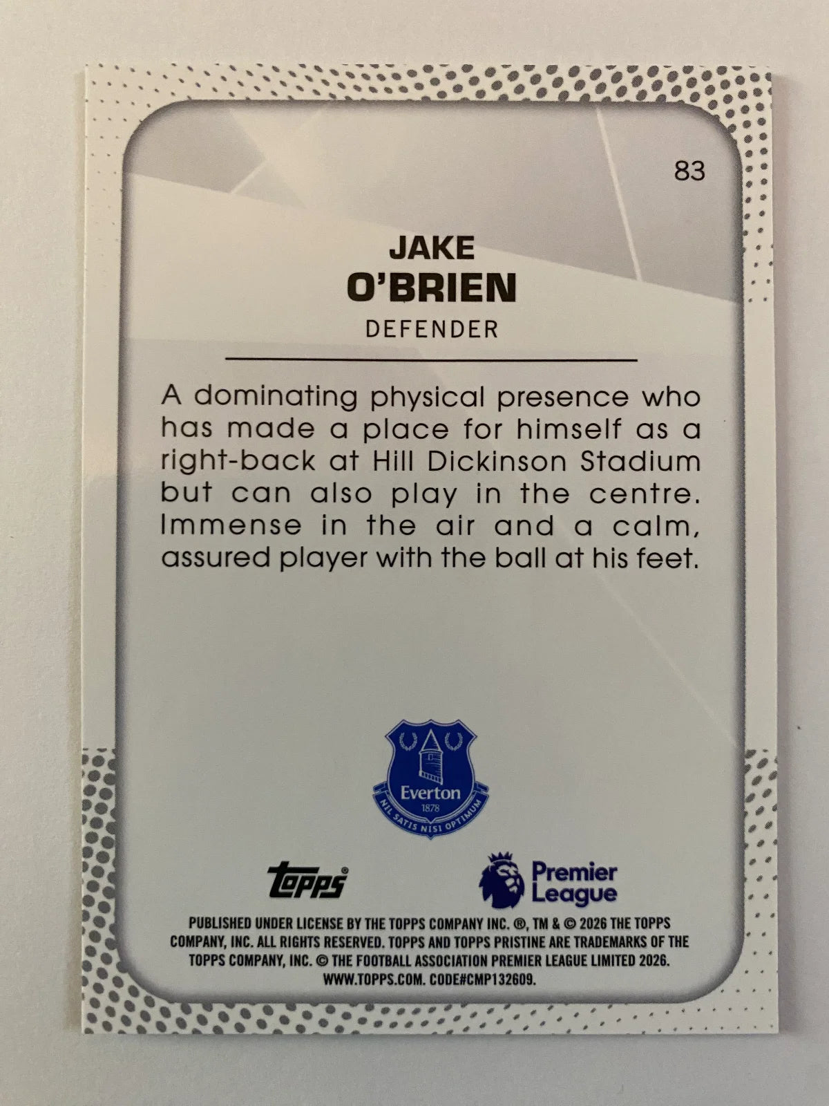 2025-26 Topps Pristine Premier League - #83 Jake O’Brien