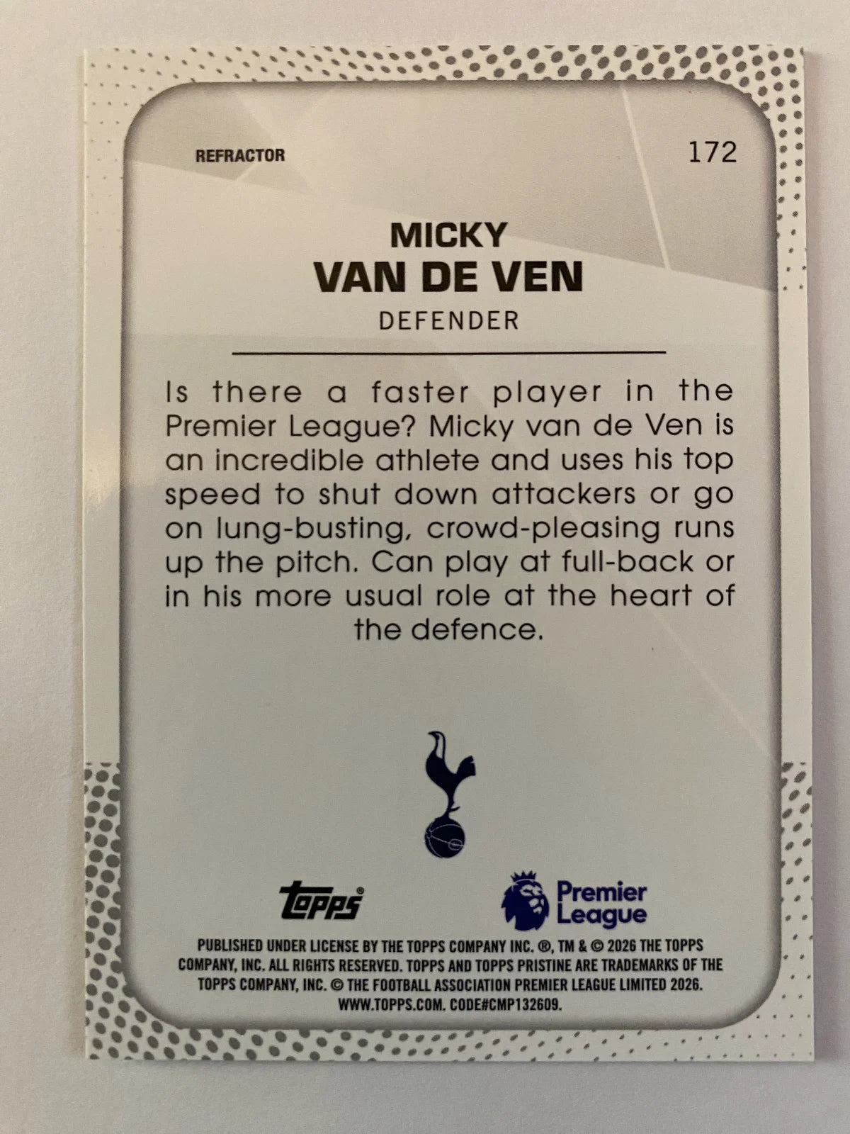 2025-26 Topps Pristine Premier League - Refractor #172 Micky van de Ven