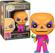 Funko Pop! Movies: Trick 'r Treat - Sam (Black Light) #1121, which is a 2023 Hot Topic Scare Fair Exclusive.