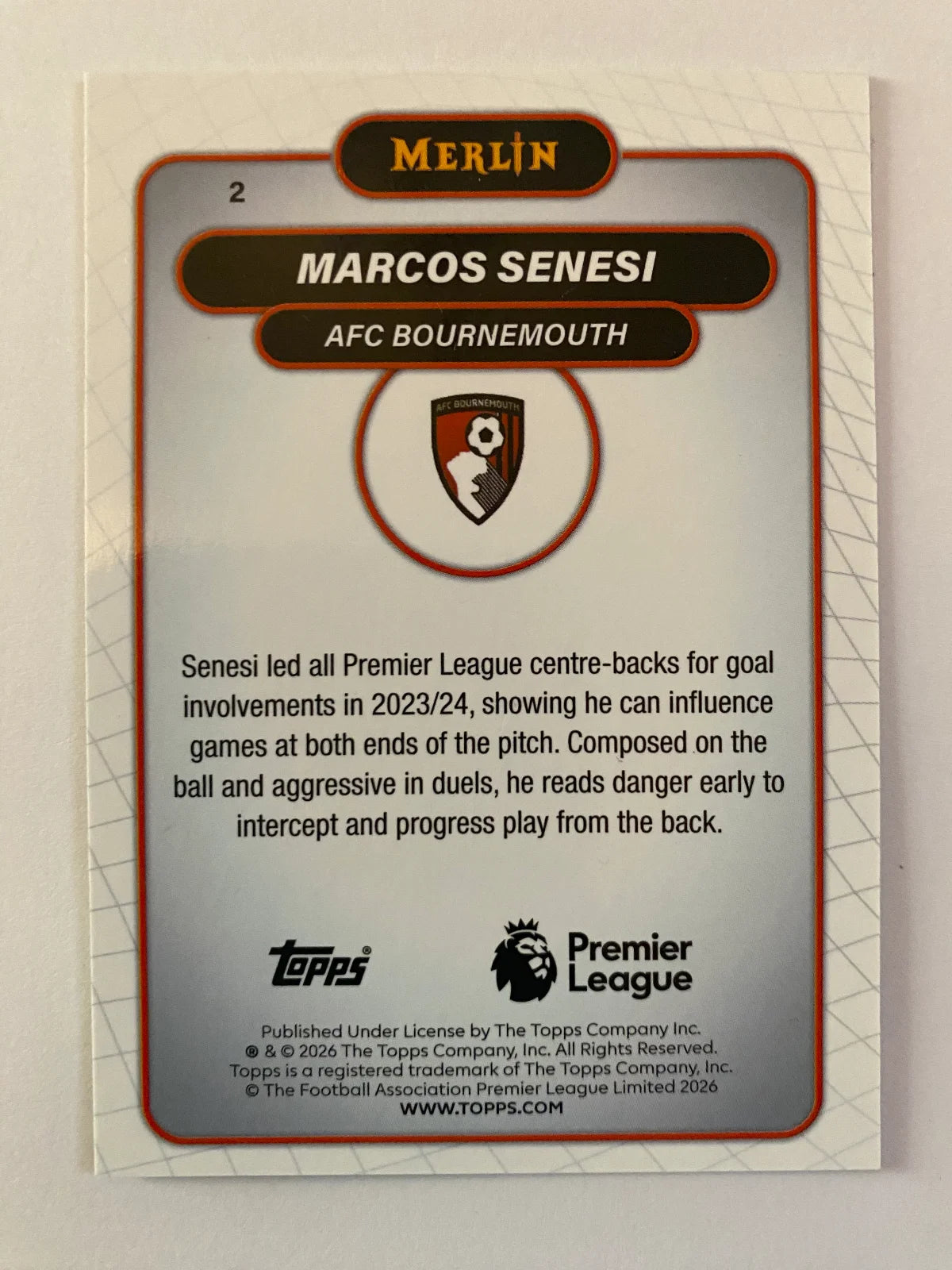 2026 Merlin Premier League - #2 Marcos Senesi