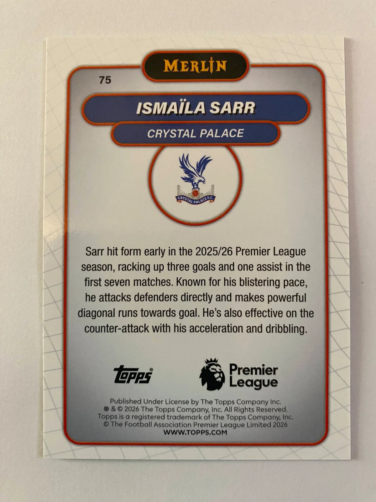 2026 Merlin Premier League - #75 Ismaïla Sarr