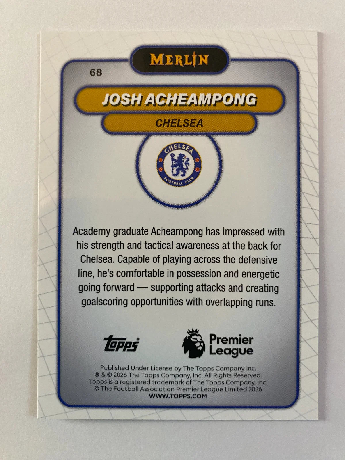 2026 Merlin Premier League - #68 Josh Acheampong
