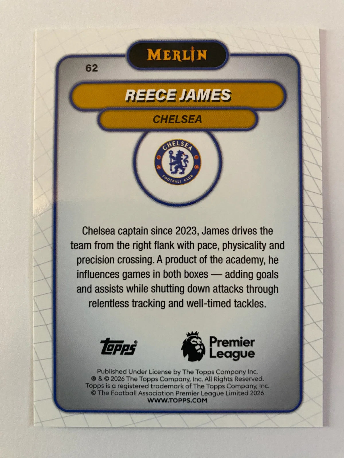 2026 Merlin Premier League - #62 Reece James