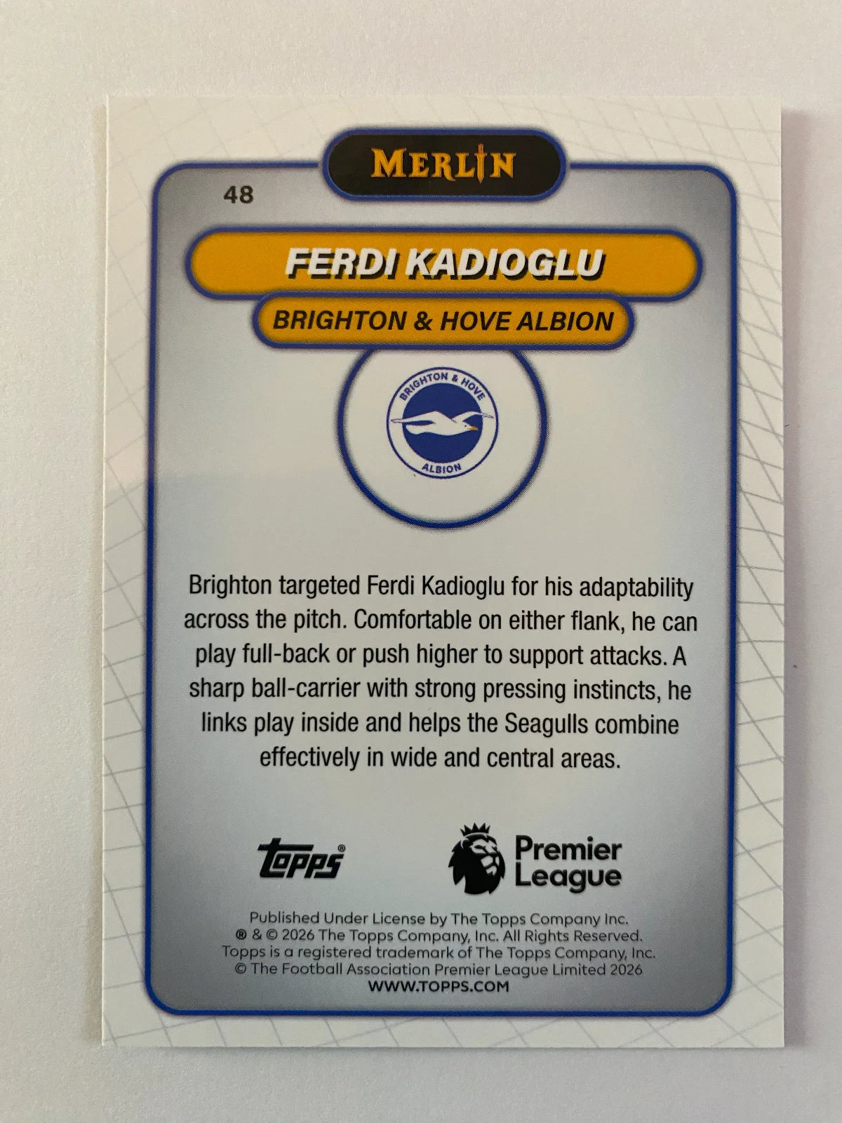 2026 Merlin Premier League - #48 Ferdi Kadioglu