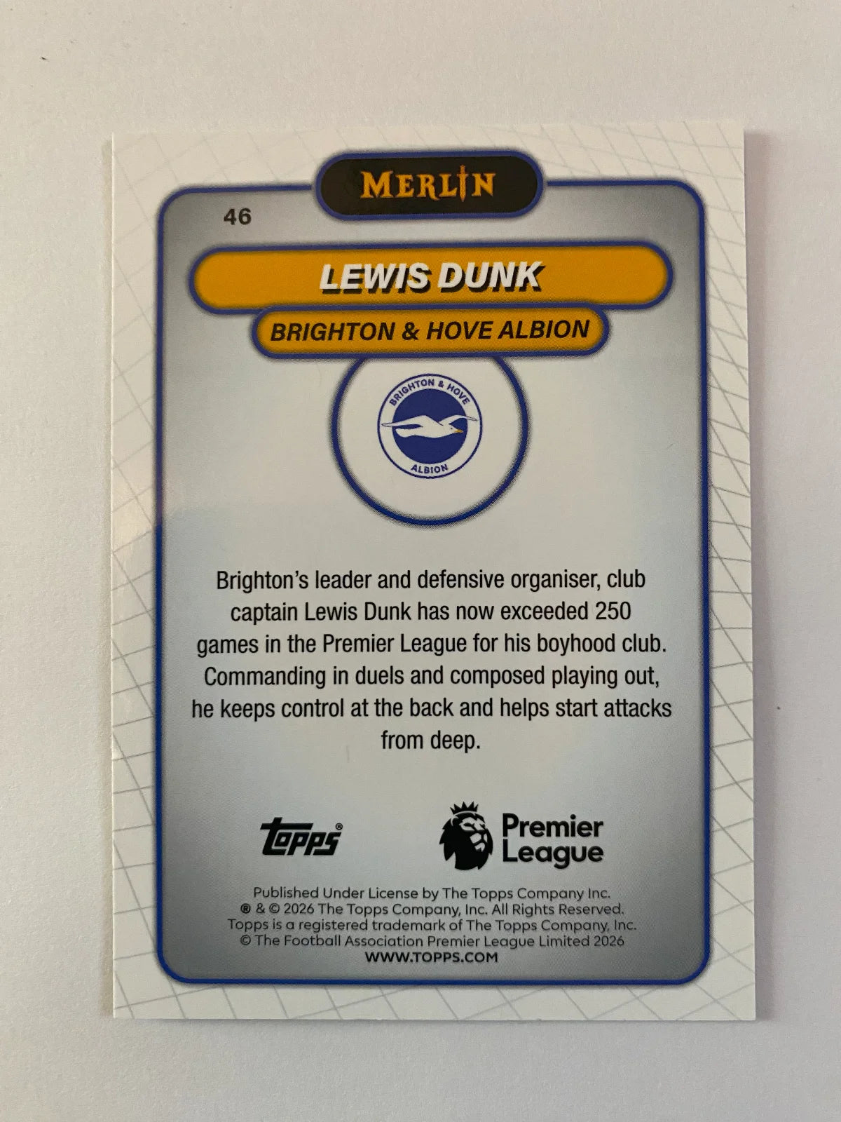 2026 Merlin Premier League - #46 Lewis Dunk