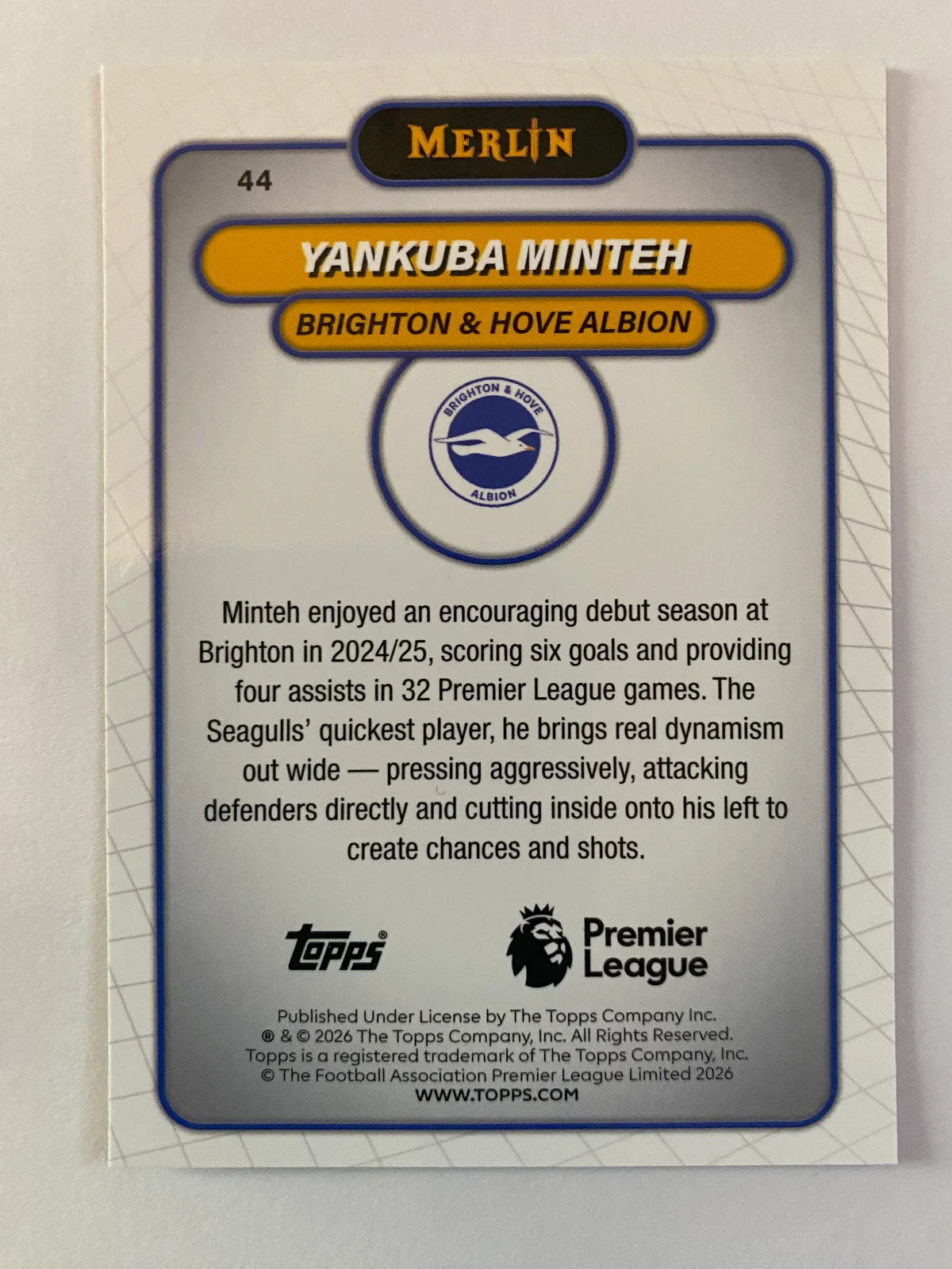 2026 Merlin Premier League - #44 Yankuba Minteh