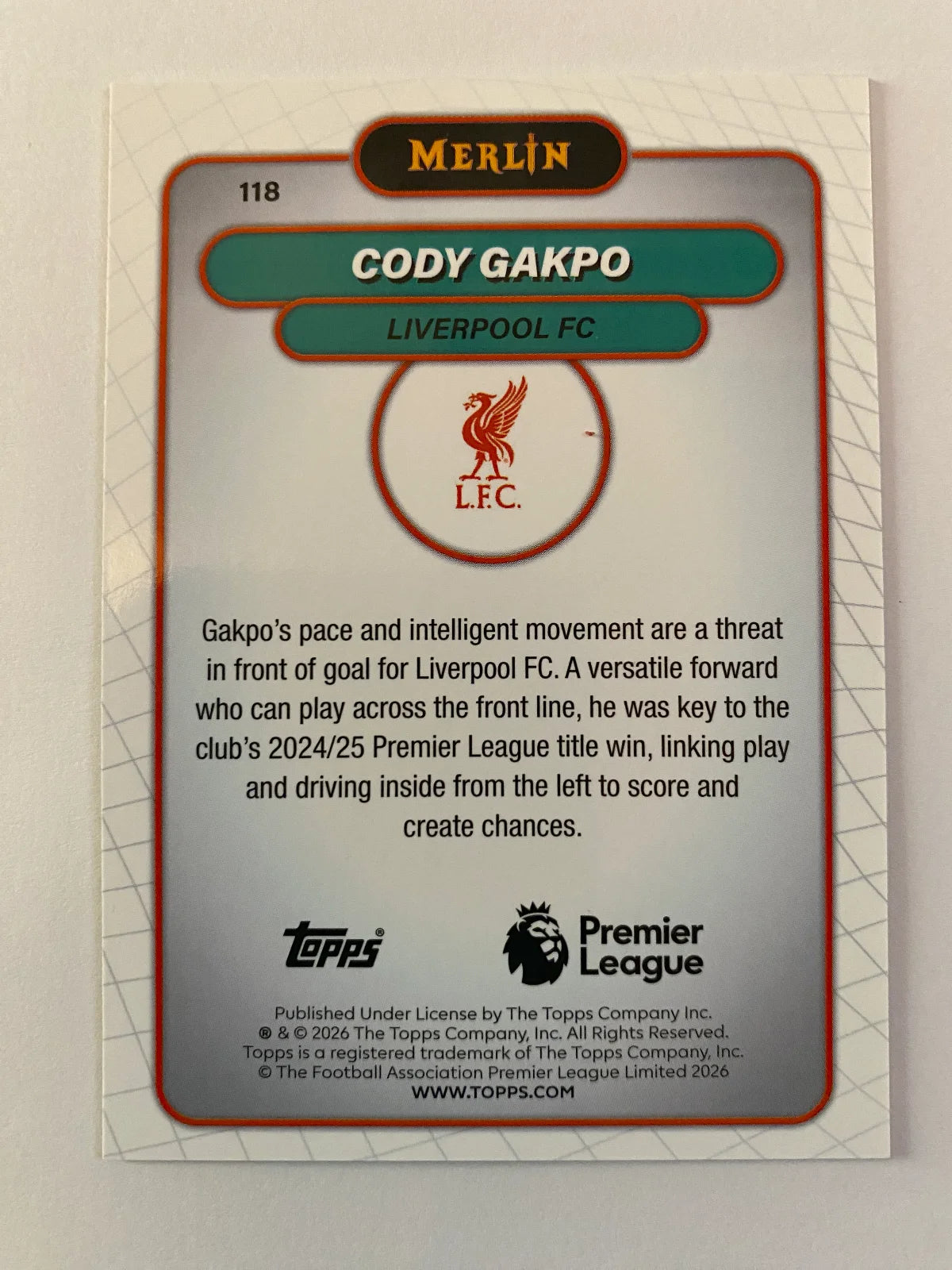 2026 Merlin Premier League - #118 Cody Gakpo