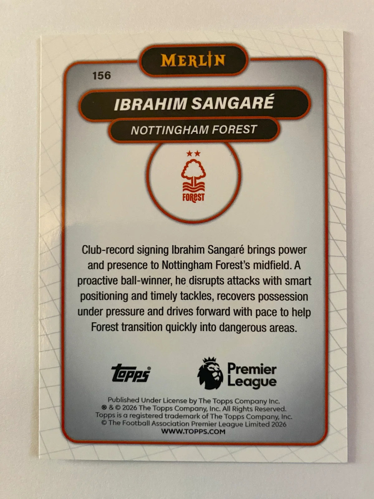 2026 Merlin Premier League - #156 Ibrahim Sangaré