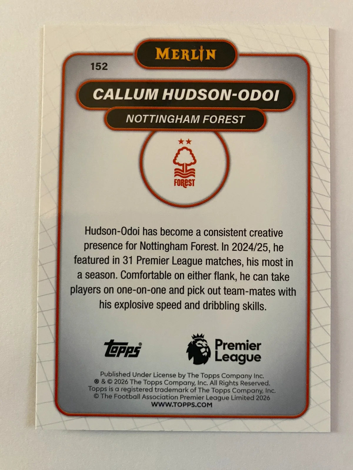 2026 Merlin Premier League - #152 Callum Hudson-Odoi